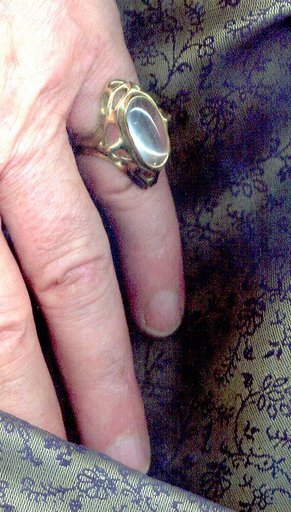 Unikatschmuck - fr den Mann, Ring, 18 kt, Rosenquarz