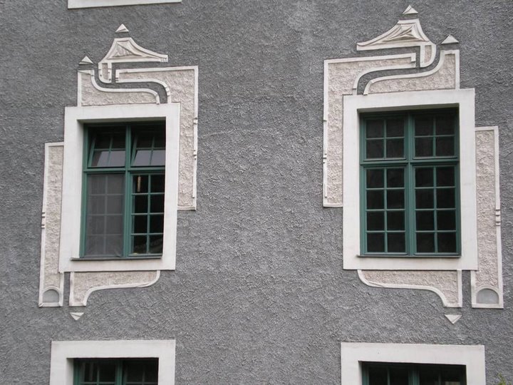 Kunst am Bau - Detail von Fassadengestaltung - Schloss Säusenstein