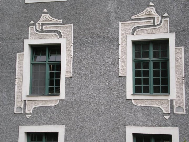 Kunst am Bau - Detail von Fassadengestaltung - Schloss Susenstein