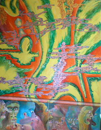 Malerei "Streitbild" 2007, 190x140 cm, Mischtechnik auf Leinwand