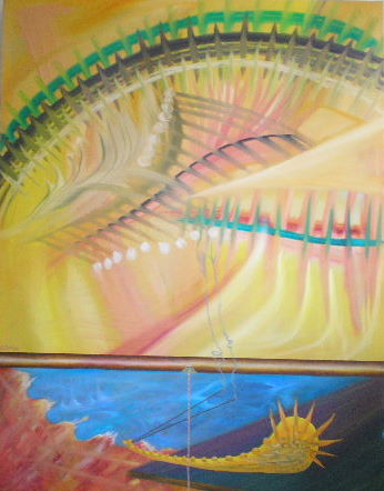 Malerei "Insens" 2007, 190x140 cm, Mischtechnik auf Leinwand