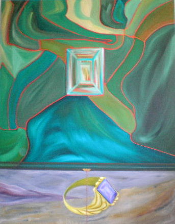 Malerei "Schmuckbild" 2007, 190x140 cm, Mischtechnik auf Leinwand