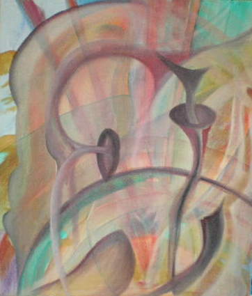Malerei - "Zirkus" 2005, 70x50 cm, Mischtechnik auf Leinwand