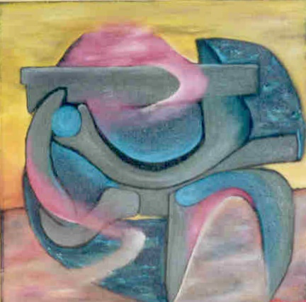 Malerei "Ohne Titel" 2002, 40x40 cm, l auf Leinwand